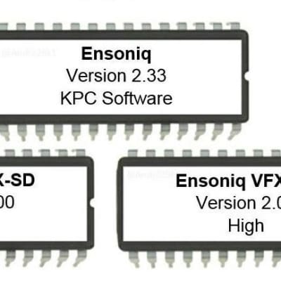 Ensoniq VFX-SD Version 2.00 and KPC 2.33 firmware OS update EPROM set image 1