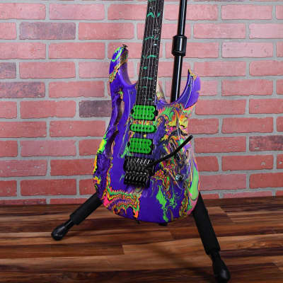 Ibanez Pia77BON Steve Vai Signature Limited Edition Brilliance of Now Hydro Dip Glow in the Dark Japan 2023 w/OHSC image 5