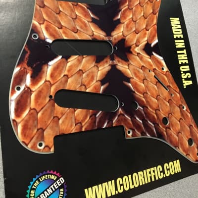ColoRiffic Strat Pickguard - Strat 11 SSS  Snake Skin- Part # 1053- Made in USA image 3