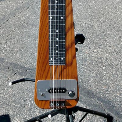 Custom Made USA 6 String Solid Oak Lap Steel with Hardshell Case - Solid Oak Wood Finish - PV Music Guitar Shop Inspected / Setup + Tested - Plays / Sounds Great - Excellent (Near Mint) Condition image 12