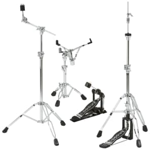 DW DWCP3000PK 3000 Series Drum Hardware Pack w/ Snare, Cymbal, Hi-Hat Stand and Single Pedal