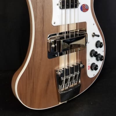 Rickenbacker 4003W Walnut Electric Bass, Maple Neck, Full Inlay, Wired For Stereo, W/Case image 7