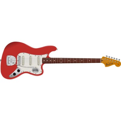 Fender Vintera II 60s Bass VI Guitar 6-String RW Fiesta Red - MIM 0149240340 image 2