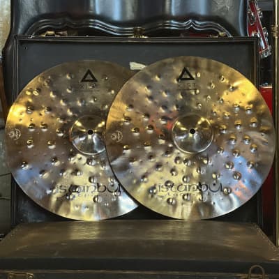 NEW Istanbul Agop 15" Xist Dry Dark Brilliant Hi-Hat Cymbals - 774/1038g image 1