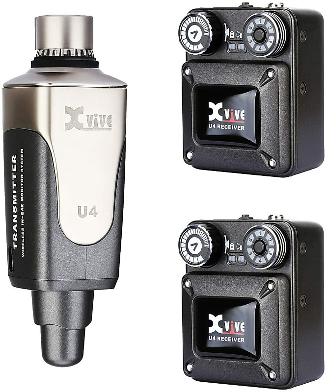 Xvive U4R2 Wireless in-Ear Monitoring System, with Transmitter and Beltpack Receiver (Two Receiver) image 1