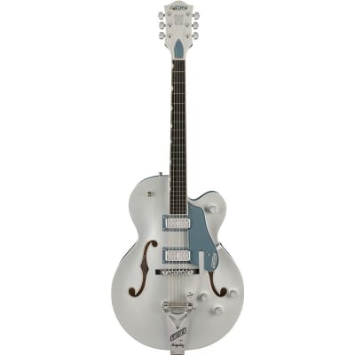 Gretsch G6118T-140 Limited 140th Anniversary Hollow Body, Two-Tone Pure Platinum/Stone Platinum image 2