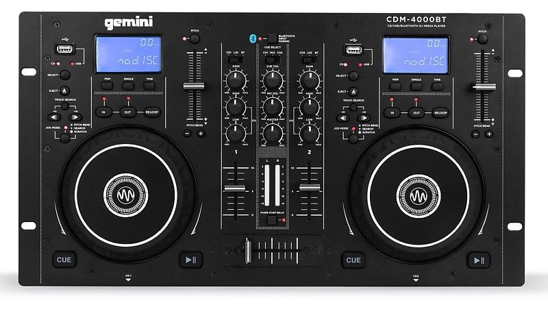 Gemini - CDM-4000BT - Dual CD/USB DJ Media Mixer/Controller With