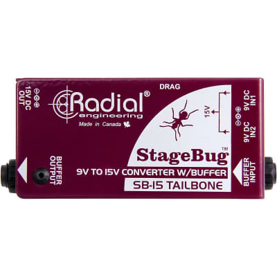 Radial StageBug SB-15 Tailbone 9v-15v Converter w/Buffear  2DAY Delivery image 1
