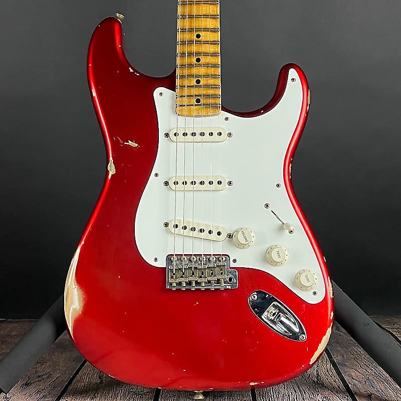 Fender Custom Shop '58 Stratocaster, Relic- Faded Aged Candy Apple Red (7lbs 9oz) image 1