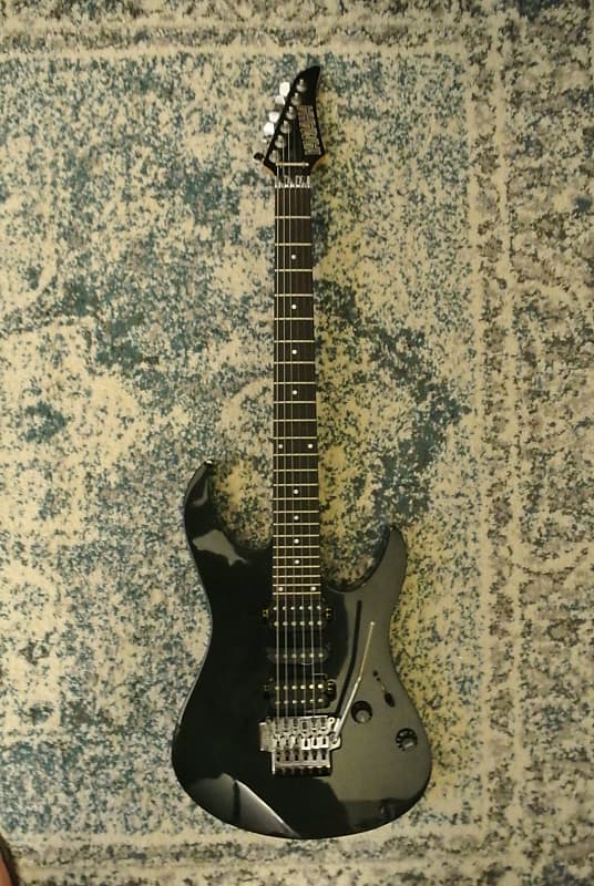 Mid-90s Black Yamaha RGX 421D FR Tremolo Super Strat HSH