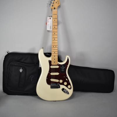 2021 Fender Player Plus Stratocaster Olympic Pearl Finish Electric Guitar w/ Bag image 3