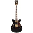 D'Angelico Excel Mini Double Cutaway with Stop-Bar Tailpiece, Black (DAEMINIDCSBKGS)