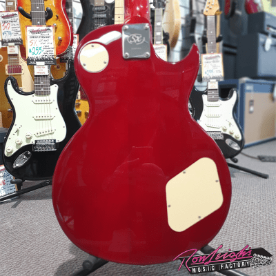 SX Left Handed 'LP' Style Electric Guitar in Cherry Sunburst image 8