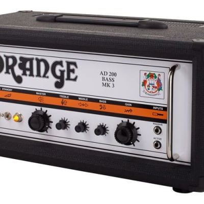 Orange AD200B-BK 200 Watt Bass Guitar Amplifier Head in Black image 2