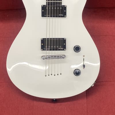 Jericho Avenger Baritone Electric Guitar with EMG Pickups - White Top image 5
