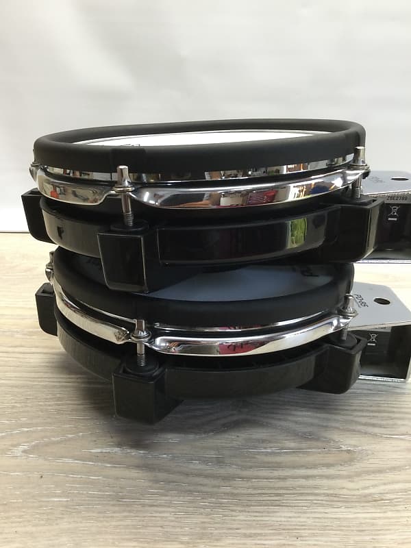 Set of 2 Roland PD-85-BK Dual Trigger V-Pads w/ Roland Rack