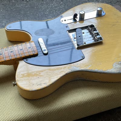 Fender Custom Shop Limited Edition 70th Anniversary Broadcaster Heavy Relic 2020 - Aged Nocaster Blonde image 10