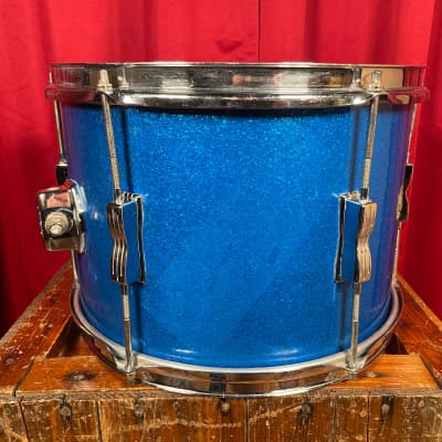 1960s Ludwig 9x13 Club Date Tom Drum Blue Sparkle image 6