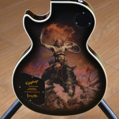 Epiphone Adam Jones Les Paul Custom Art Collection, Frazetta's The  Berserker Professional Electric Guitar with Hard Case - AliExpress