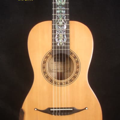 Bruce Wei Solid Spruce & Curly Maple Panormo Guitar, Mop Abalone Inlay PA-2001 image 2