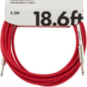 Fender Original 18.6 ft Fiesta Red Straight Guitar Instrument Cable Cord 1/4 NEW