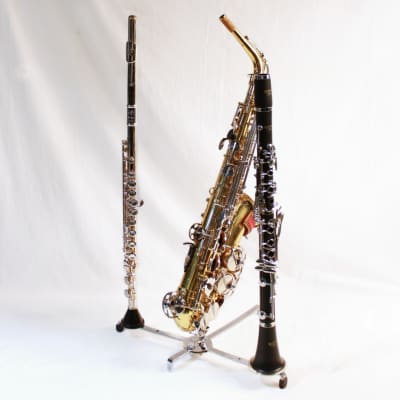 RARE Vintage 1964 Elton Model No. 861Complete Woodwind Stand (Alto Sax-Flute-Clarinet/Oboe) image 19