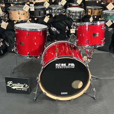 Pork Pie USA Custom 13/18/22" Drum Set Kit in Red Gloss Lacquer image 2