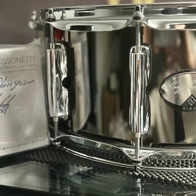 Dixon Artisan Signed Gregg Bissonette 6.5″ X 14″ Steel Snare Drum - Authorized Dixon Dealer image 1