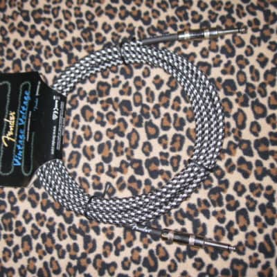 new A+ (with packaging) Fender Vintage Voltage Straight-Straight Instrument Cable 12 ft. Gray Tweed, p/n: 0990822002 image 13