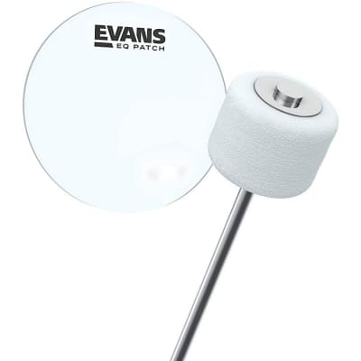 Evans EQ Single Pedal Patch 2 pack, Clear Plastic image 2