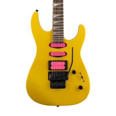 Jackson X Series Dinky DK3XR HSS Electric Guitar, Laurel FB, Caution Yellow image 3