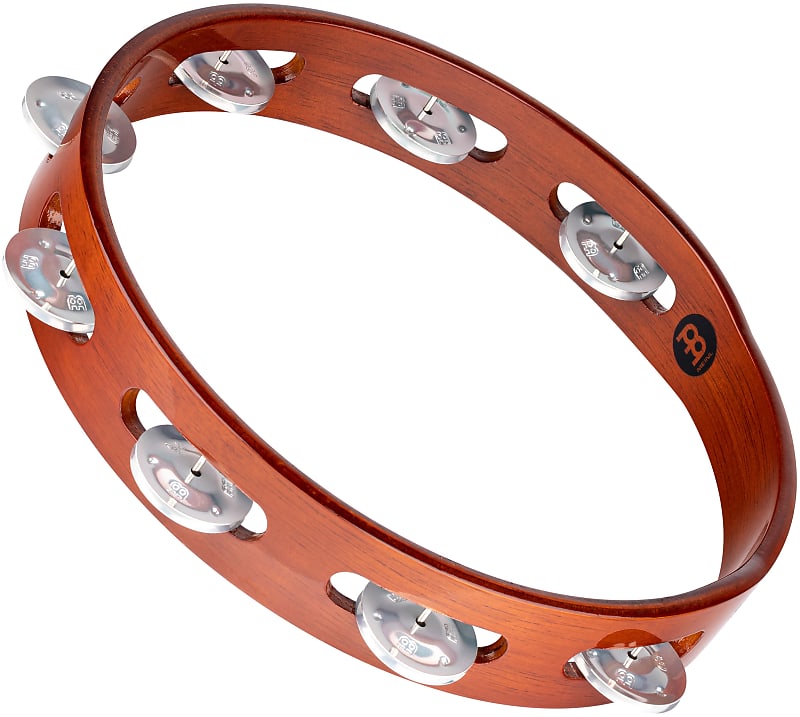 Meinl Percussion TA1A-AB Traditional 10" Wood Tambourine with Single Row Aluminum Jingles image 1