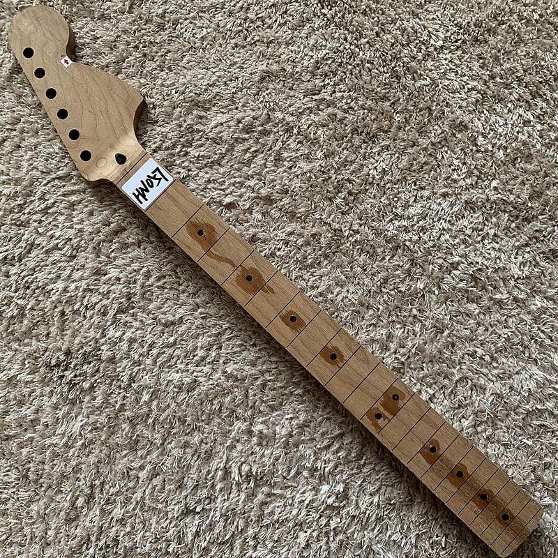 Roasted Maple Wood Strat Style Guitar Neck, Maple Fingerboard | Reverb