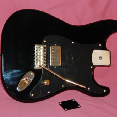 Fender Squier Stratocaster Loaded Body Black Beauty One Humbucker Strat image 1