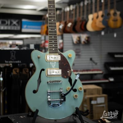Gretsch G2655T-P90 Streamliner Center Block Jr with Bigsby - Two-Tone- Mint Metallic and Vintage Mahogany Stain image 4