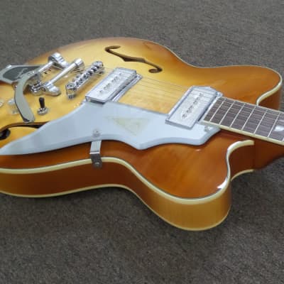 Kay "Barely Used" Reissue Ice Tea "Jazz II" Electric Guitar FREE $250 Case- K775VS-Clapton's Choice image 12