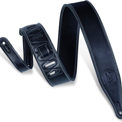 Levys M17SS 2.5-inch Garment Leather Guitar Strap - Black image 3