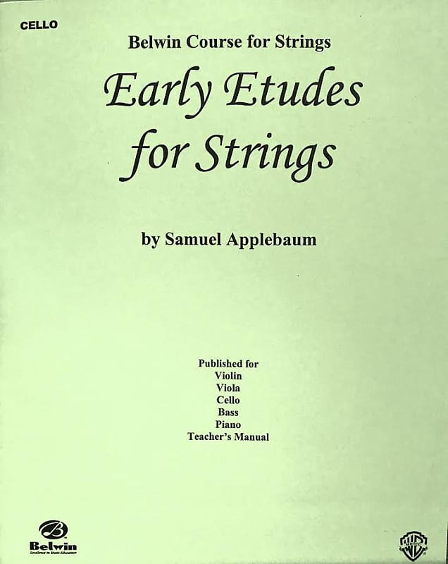Belwin Course for Strings Early Etudes for Strings, Cello, by Reverb