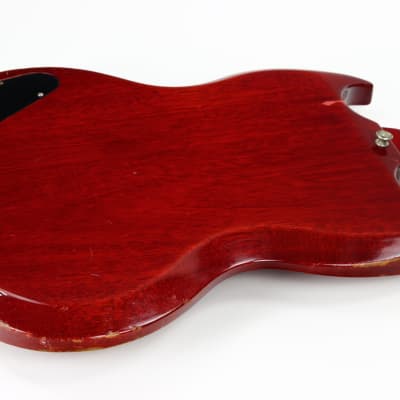 Early 1965 Gibson SG Jr. Junior WIDE NUT Cherry Red | No breaks, No refins Les Paul 1964 spec, Wraparound Tailpiece image 24
