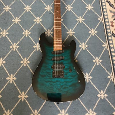 Fernandes Electric Guitar Ocean Blue image 1