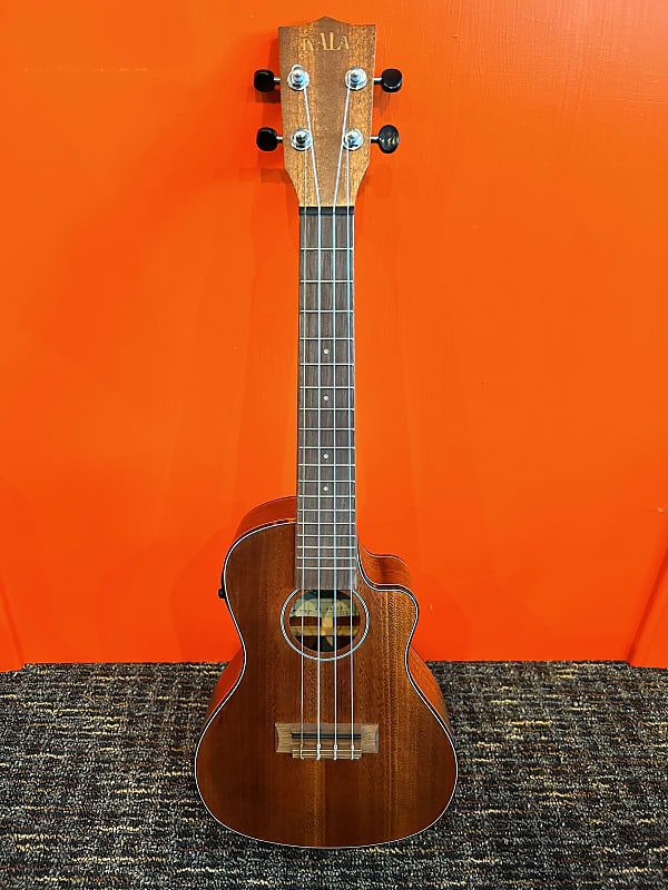 Kala KA-SMHCE-C Solid Mahogany Concert Cutaway w/EQ - Satin