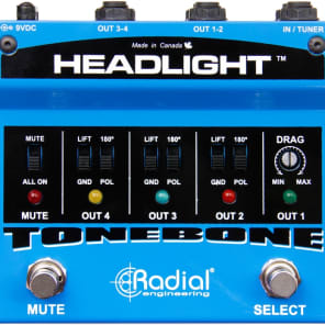 Radial Headlight 4-output Guitar Amp Selector Pedal image 8