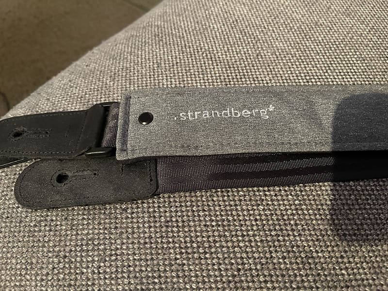 Strandberg Vital Grip Guitar Strap Black and Gray Basiner Reverb