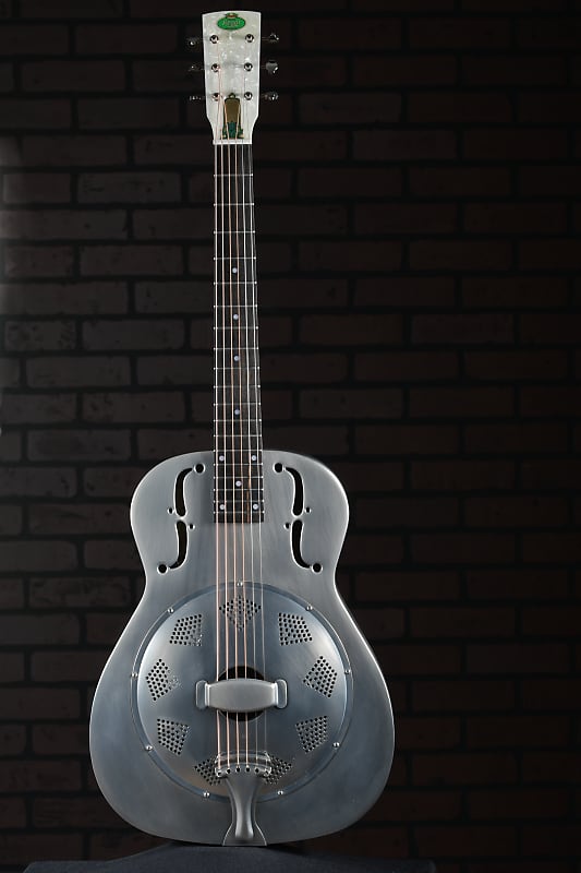 Regal RC-1 Metal Body Style-O Duolian Guitar-- Brushed Nickel-Plated Steel image 1