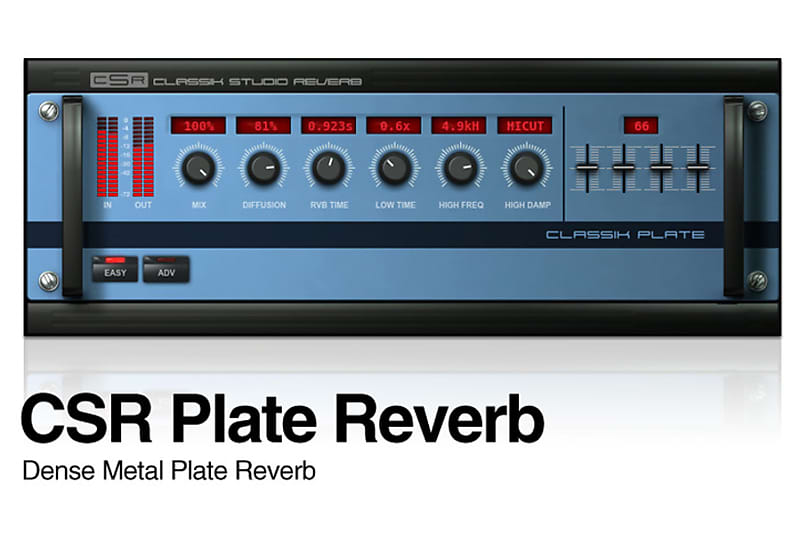 IK Multimedia T-RackS CSR Plate Reverb (Download) image 1