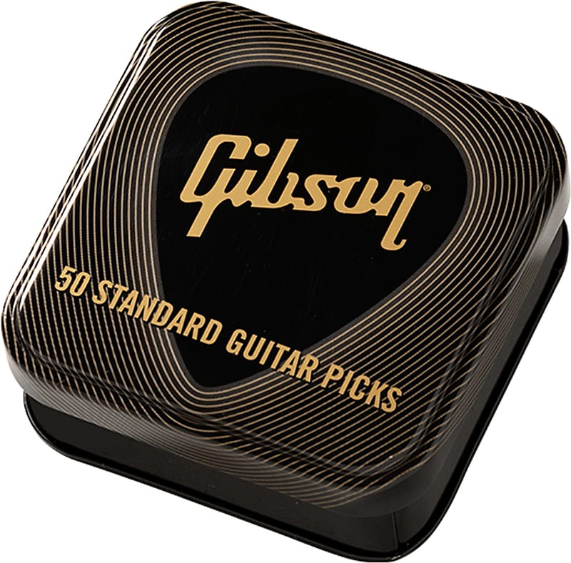 Gibson Guitar Picks, Black, 72-Pack, Thin image 1