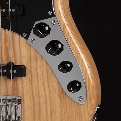 Cort GB64JJNAT GB Series Swamp Ash Body Canadian Hard Maple Neck 4-String Electric Bass Guitar image 4