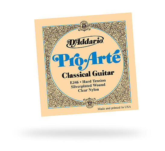 D'Addario Pro-Arte EJ46 Hard Silverplated Wound Classical Guitar image 1