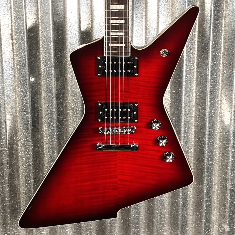 Westcreek Revenge Explorer Flame Transparent Red Burst #0596 | Reverb