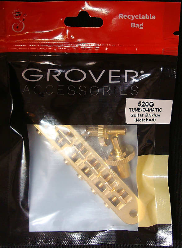 Grover 520G Tune-O-Matic style Nashville bridge, Gold image 1
